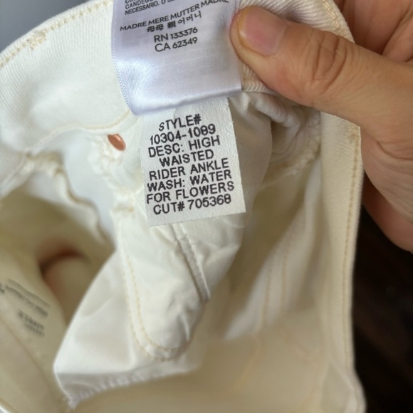 New Mother High Waisted Rider Ankle in Water For Flowers Size 28 - Picture 11 of 11